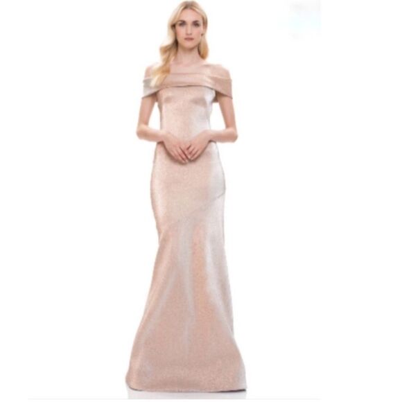 Theia
Glitter Off-The-Shoulder Mermaid Gown - Picture 1 of 8